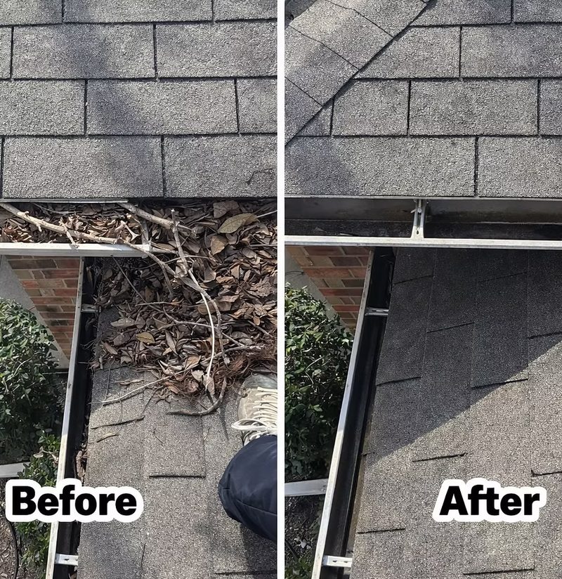 Gutter Cleaning Results in Frisco TX